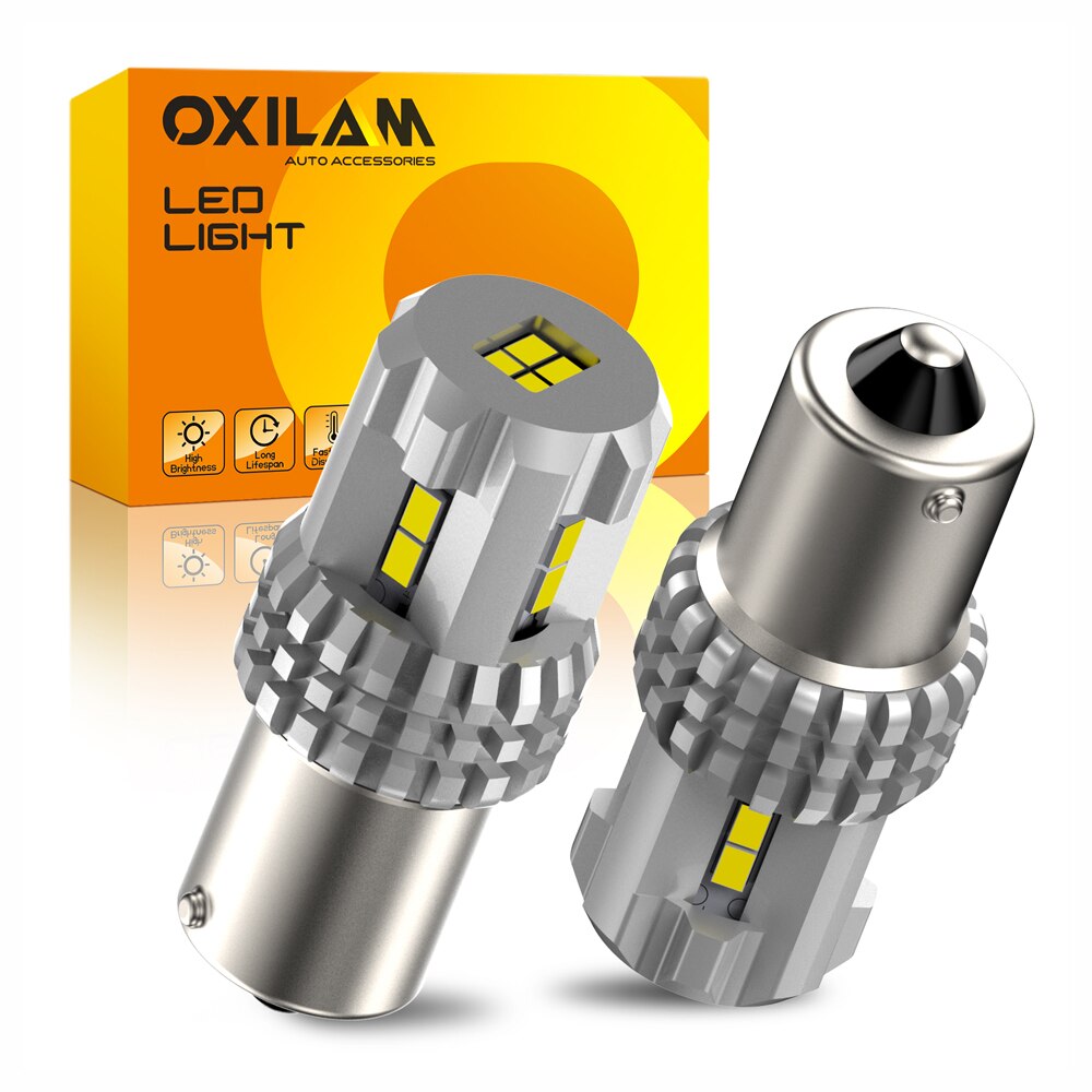OXILAM LED CANbus   DRL ְ    , Ba15s LED 12V 7506 1156 P21W, 6000K ȭƮ, 2 